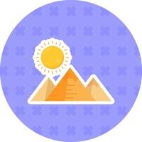 Pyramiden eben Aufkleber Symbol vektor