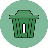 recyceln Behälter Linie gefüllt Mehrfarben Kreis Symbol vektor