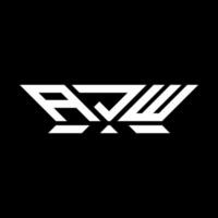 ajw Brief Logo Vektor Design, ajw einfach und modern Logo. ajw luxuriös Alphabet Design