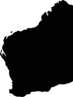 Västra Australien Australien silhuett Karta vektor