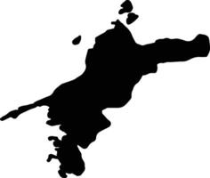ehime Japan Silhouette Karte vektor