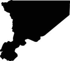 kagera vereinigt Republik von Tansania Silhouette Karte vektor