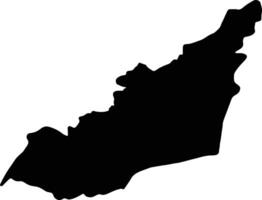 lahij Jemen Silhouette Karte vektor