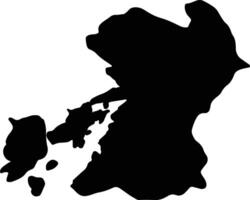 kumamoto japan silhuett Karta vektor