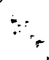 Marken Inseln Französisch Polynesien Silhouette Karte vektor