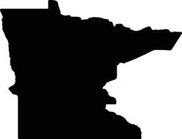 Minnesota vereinigt Zustände von Amerika Silhouette Karte vektor