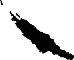 nord ny Kaledonien silhuett Karta vektor