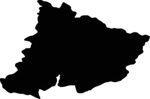 Pomoravski Republik von Serbien Silhouette Karte vektor