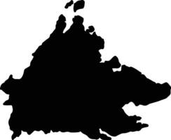 Sabah Malaysia Silhouette Karte vektor