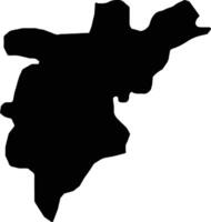 studierenicani Mazedonien Silhouette Karte vektor
