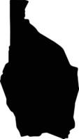 tahoua Niger Silhouette Karte vektor