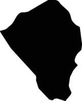 Thyolo Malawi Silhouette Karte vektor