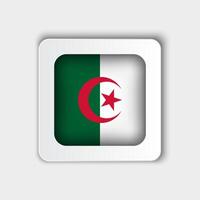 Algerien Flagge Taste eben Design vektor