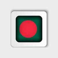 Bangladesch Flagge Taste eben Design vektor