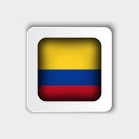 Kolumbien Flagge Taste eben Design vektor
