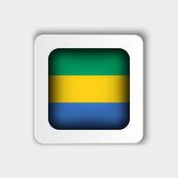 gabon Flagge Taste eben Design vektor