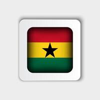 Ghana Flagge Taste eben Design vektor