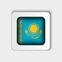 Kasachstan Flagge Taste eben Design vektor