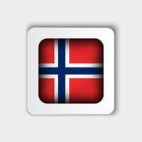 Norge flagga knapp platt design vektor