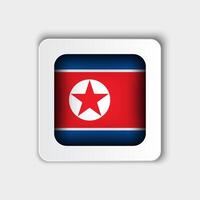 Norden Korea Flagge Taste eben Design vektor