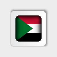 Sudan Flagge Taste eben Design vektor