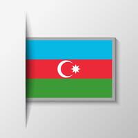vektor rektangulär azerbaijan flagga bakgrund