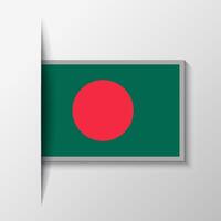 vektor rektangulär bangladesh flagga bakgrund