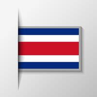 Vektor rechteckig Costa Rica Flagge Hintergrund