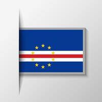 Vektor rechteckig Kap verde Flagge Hintergrund