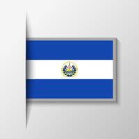 Vektor rechteckig el Salvador Flagge Hintergrund