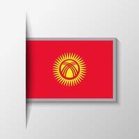 Vektor rechteckig Kirgisistan Flagge Hintergrund
