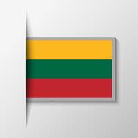 Vektor rechteckig Litauen Flagge Hintergrund