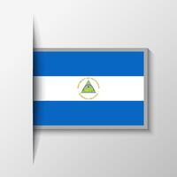 Vektor rechteckig Nicaragua Flagge Hintergrund