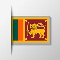 Vektor rechteckig sri Lanka Flagge Hintergrund