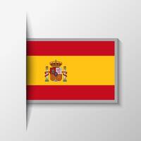 Vektor rechteckig Spanien Flagge Hintergrund