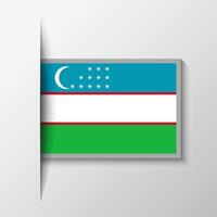 Vektor rechteckig Usbekistan Flagge Hintergrund