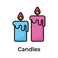 Verbrennung Kerze schön Vektor Design im modern Stil, bereit zu verwenden Symbol