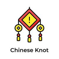 haben ein aussehen beim diese tolle Symbol von Chinesisch Knoten im modern Stil vektor