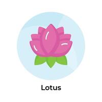 vatten lilja, Fantastisk ikon av lotus blomma, upp för premie använda sig av vektor