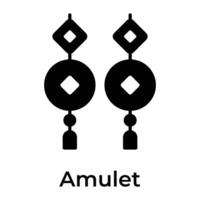 schön Amulett Symbol Design im modern Stil bereit zu verwenden Vektor