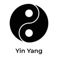 ein Chinesisch Yin Yang Symbol Vektor Design isoliert auf Weiß Hintergrund