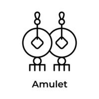 Amulett Symbol Design im modisch Stil bereit zu verwenden Vektor