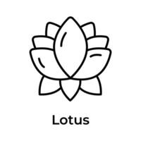 vatten lilja, Fantastisk ikon av lotus blomma, upp för premie använda sig av vektor