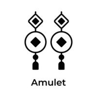 schön Amulett Symbol Design im modern Stil bereit zu verwenden Vektor