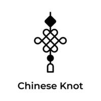 ta en se på detta kreativ och Fantastisk kinesisk Knut ikon vektor
