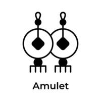 Amulett Symbol Design im modisch Stil bereit zu verwenden Vektor