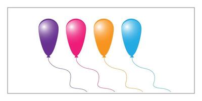 vektor färgrik ballonger vektor klämma konst design