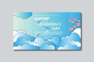 Vektor glücklich Valentinsgrüße Tag elegant Hintergrund mit Herzen Design