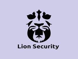 Löwe Sicherheit Logo Vorlage zum frei. vektor