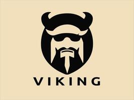 viking logotyp design ikon symbol vektor mall. mänsklig viking logotyp vektor.